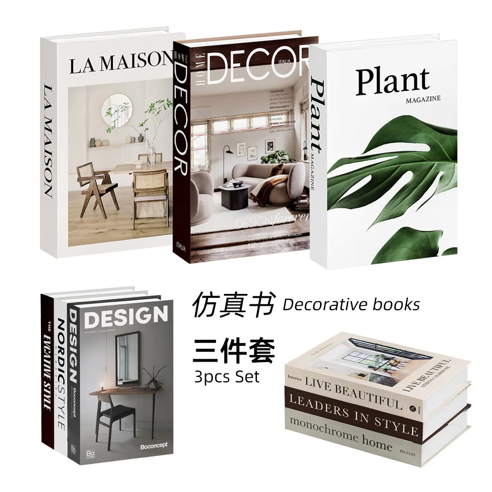 3pcs/lot Simulation Books for  - đánh giá và giá Home Decor Magazine