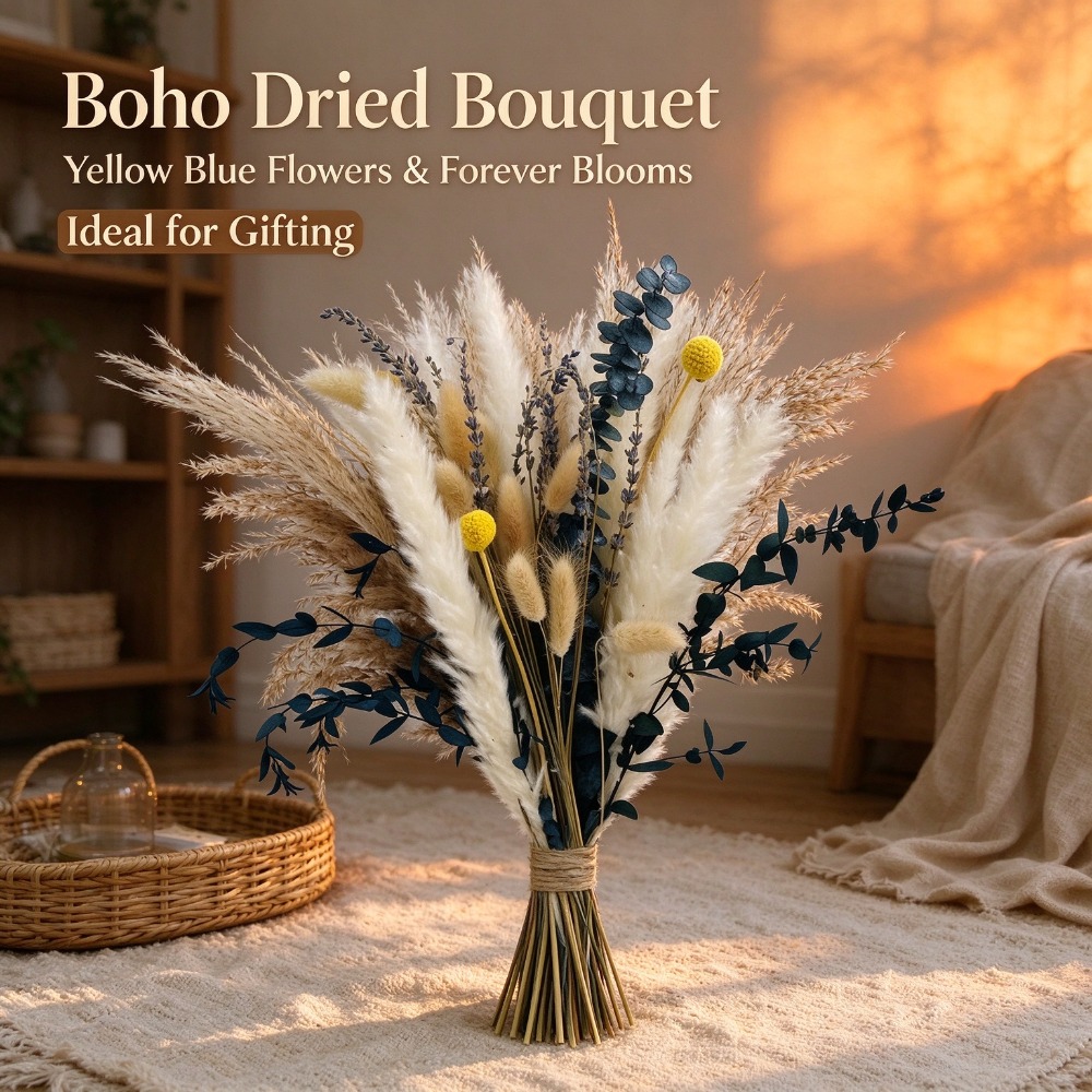 Pampas grass dried flower bouq - đánh giá và giá Pampas Grass Decor
