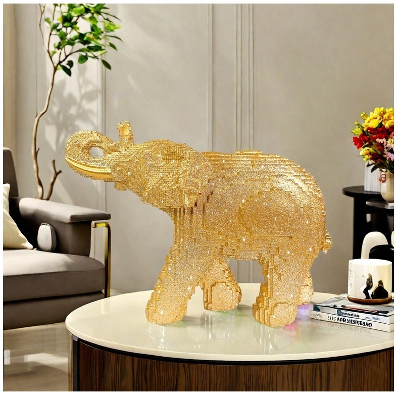 Resin Elephant Statue Realisti - đánh giá và giá Home Decor Theme